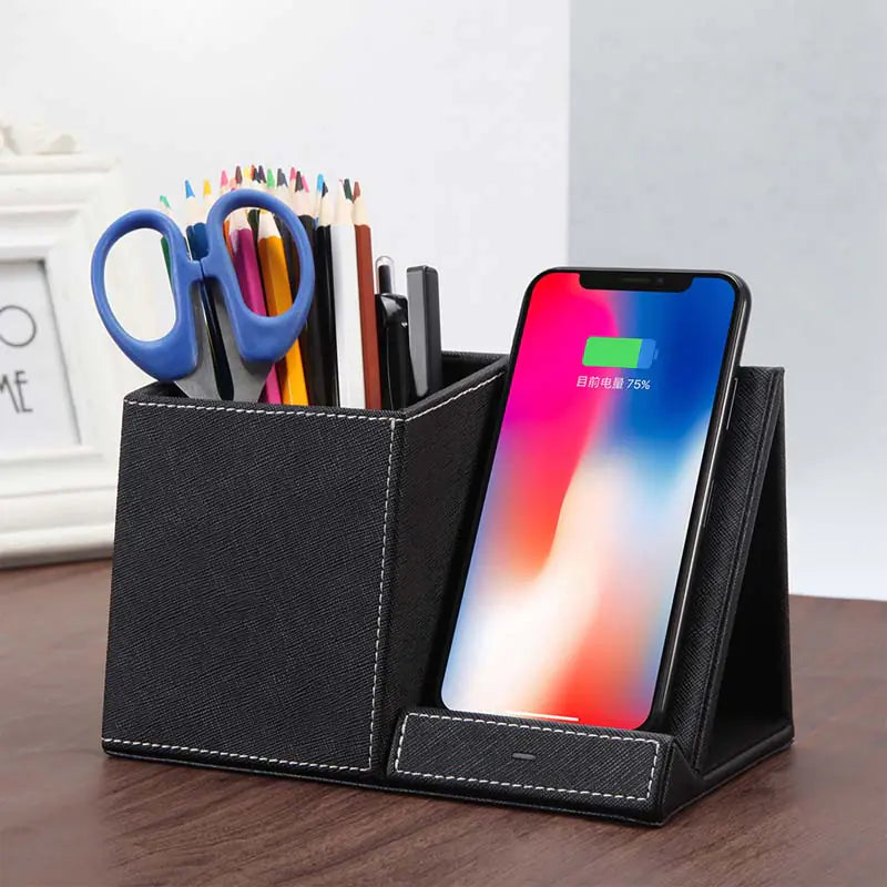 3-in-1 Wireless Charger with Pen Holder for Phones