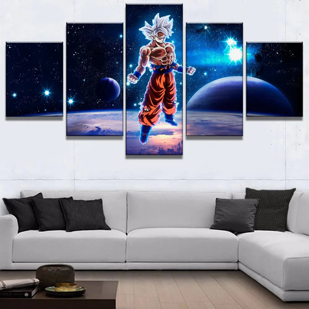 Goku Ultra Instinct Spray Printed Canvas Wall Art