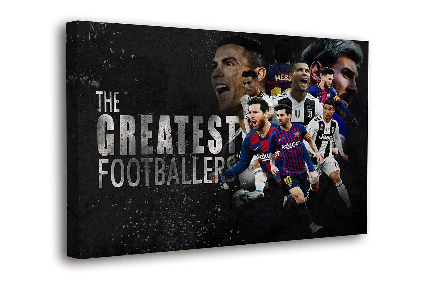 The Greatest Footballers Wall Art Canvas Home Room Decor Framed Poster 8" x 12"