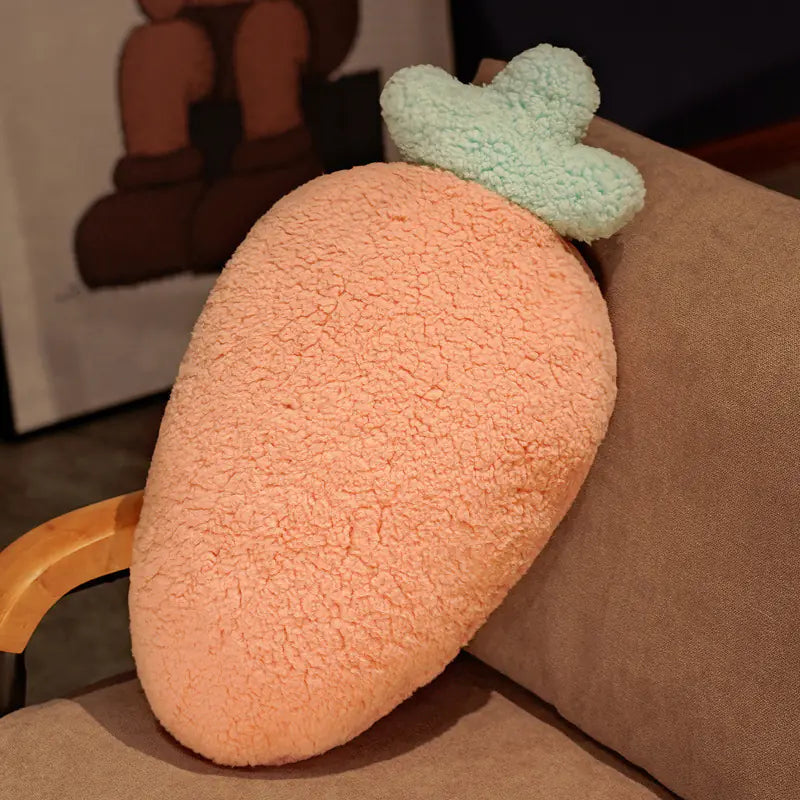 Cute Cartoon Fruit Plush Pillows - Carrot, Cactus, Pineapple