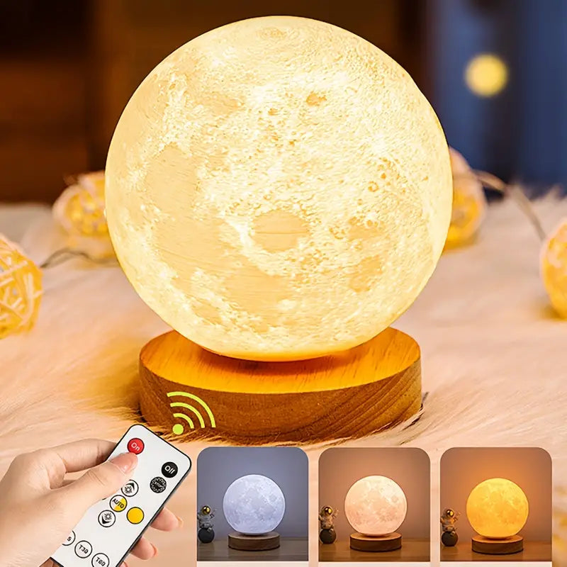 Rotating Moon Atmosphere Night Light for Bedroom
