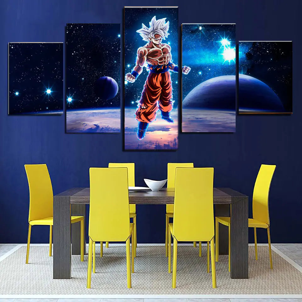 Goku Ultra Instinct Spray Printed Canvas Wall Art
