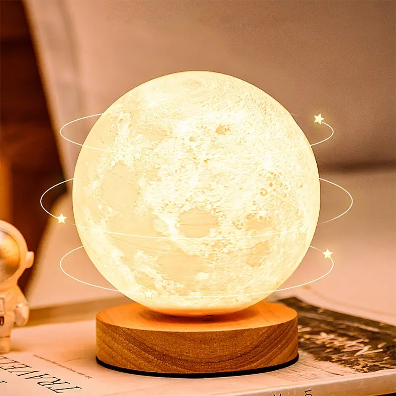 Rotating Moon Atmosphere Night Light for Bedroom