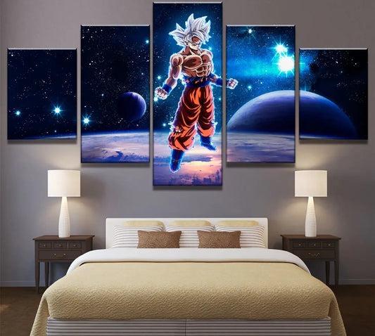 Goku Ultra Instinct Spray Printed Canvas Wall Art