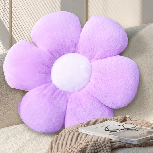 Flower PillowCute Decorative PillowsFlower Shaped Throw Pillow17.71In Flower Pillows Decorative Throw Pillows for Home Sofa Bed Decoration(Purple)