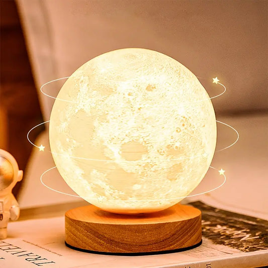 Rotating Moon Atmosphere Night Light for Bedroom